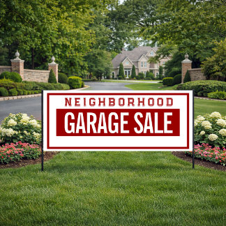 Neighborhood Garage Sale Banner 2.5' X 6'