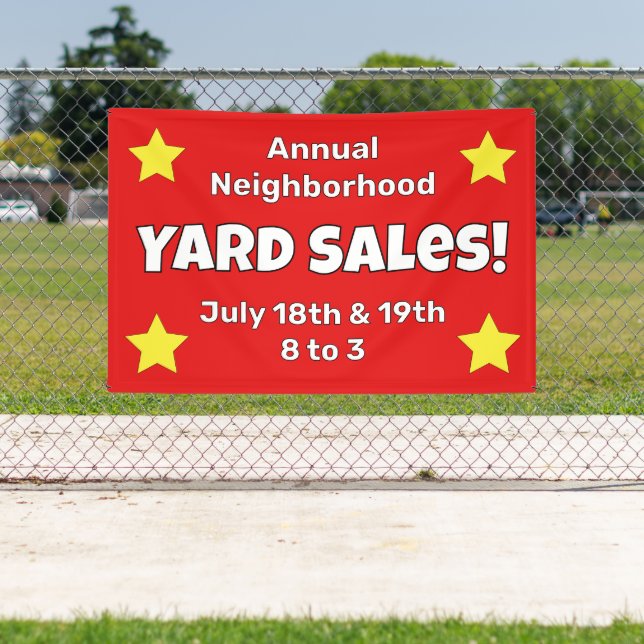 Neighborhood Garage Sales Custom Banner (Insitu)