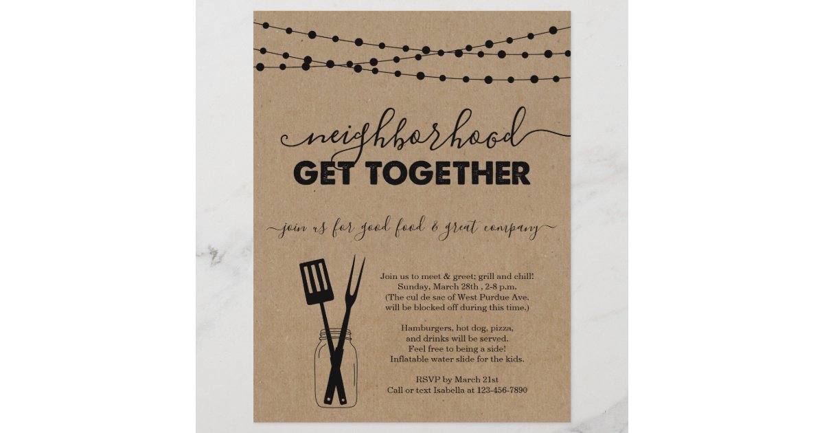 neighborhood-get-together-invitation-flyer-zazzle