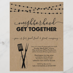 Neighborhood Get Together Invitation Flyer