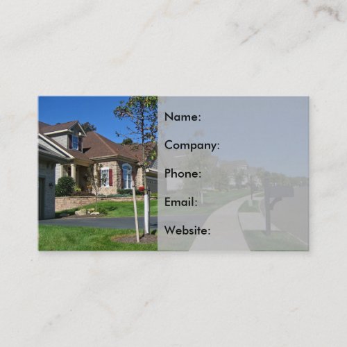 Neighborhood  Grey Welcome Mat Real Estate Agent Business Card