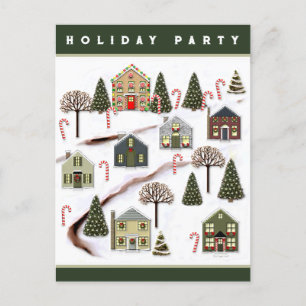 Neighborhood Holiday Party Postcard