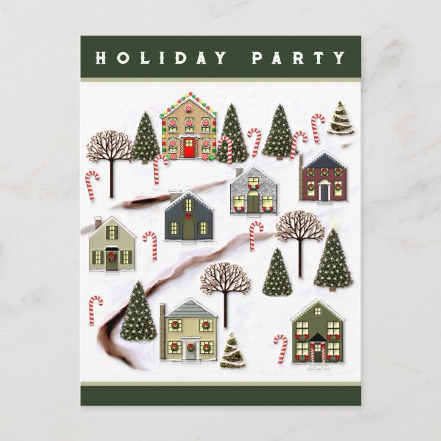 Neighborhood Holiday Party Postcard (Front)