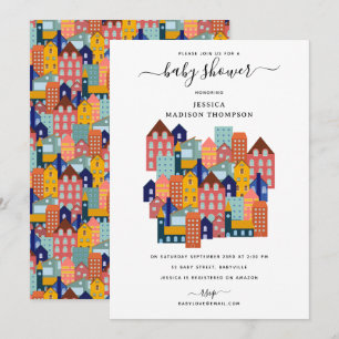 Neighborhood House Baby Shower Invitation
