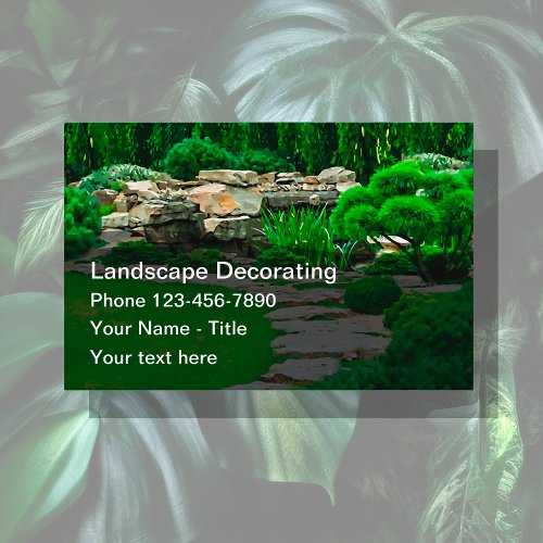 Neighborhood Landscaping Services Business Card