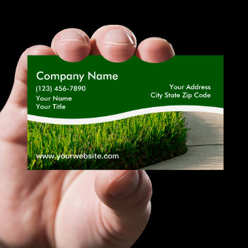 Neighborhood Lawn Service Design Business Card by Luckyturtle at Zazzle