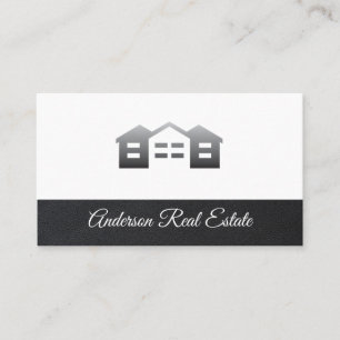 Neighborhood Logos Leather Trim Real Estate Business Card