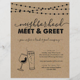 Neighborhood Meet and Greet Party Invitation Flyer
