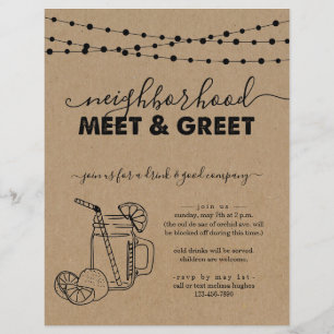 Neighborhood Meet and Greet Party Invitation Flyer