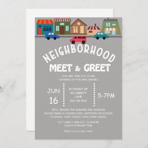 Neighborhood Meet  Greet Invitation