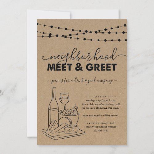 Neighborhood Meet  Greet Party Invitation