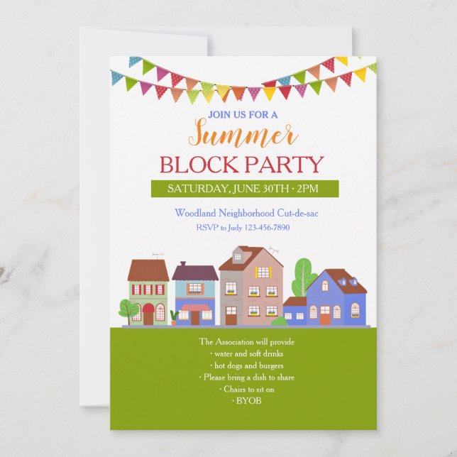 Neighborhood Party Invitation (Front)