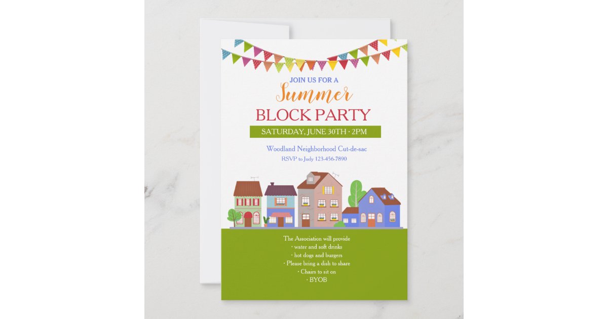 Neighborhood Party Invitation | Zazzle