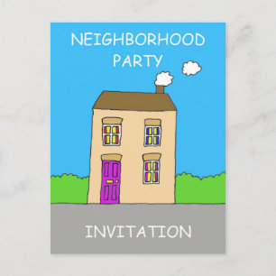 Neighborhood Party Invitation Postcard