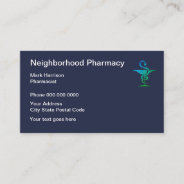 Neighborhood Pharmacy And Pharmacist Business Card at Zazzle