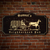 Neighborhood Pub Historic Beer Barrels Wall Sign (Front)