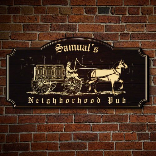 Neighborhood Pub Historic Beer Barrels Wall Sign