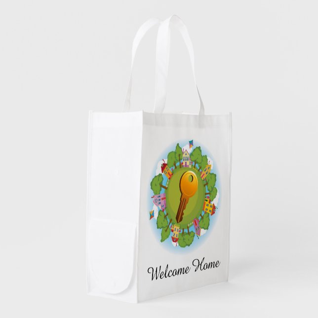 Neighborhood / Real Estate Reusable Grocery Bag (Front Side)