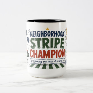Neighborhood Stripe Champion Lawn Dad Coffee Mug