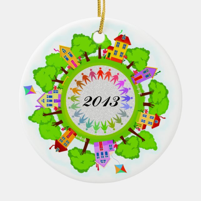 Neighborhood / Teacher - SRF Ceramic Ornament (Front)