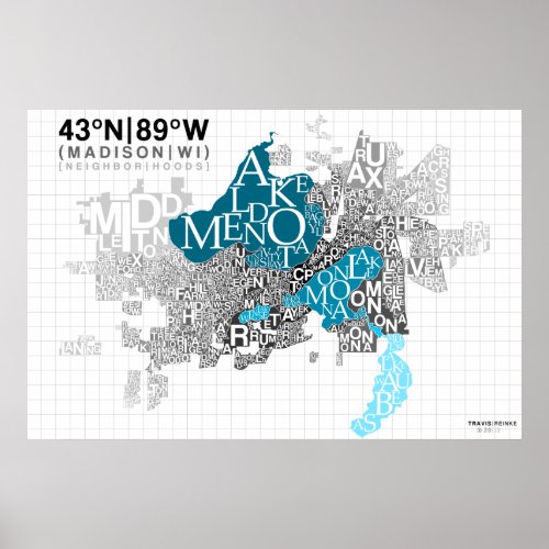 Neighborhood Typography _ Madison WI Poster