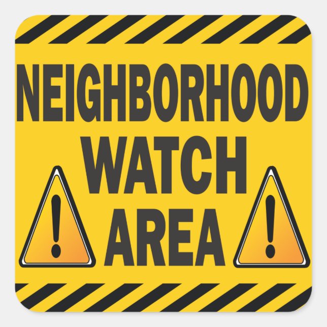 Neighborhood Watch Area Square Sticker (Front)
