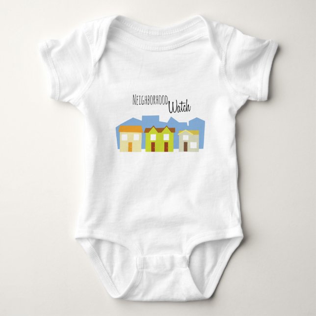 Neighborhood Watch Baby Bodysuit (Front)