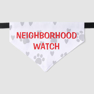 Neighborhood Watch - Funny Dog Bandana  Pet Bandan Collar