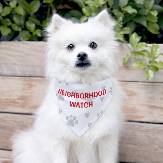 Neighborhood Watch - Funny Dog Bandana  Pet Bandana Collar (Dog)