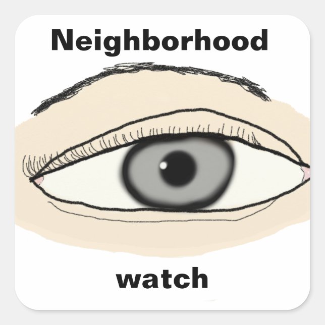 Neighborhood watch Sticker (Front)