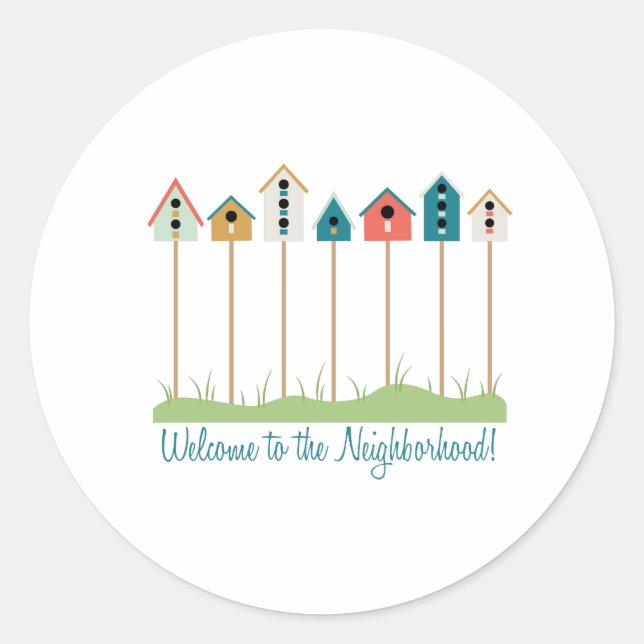 Neighborhood Welcome Classic Round Sticker (Front)