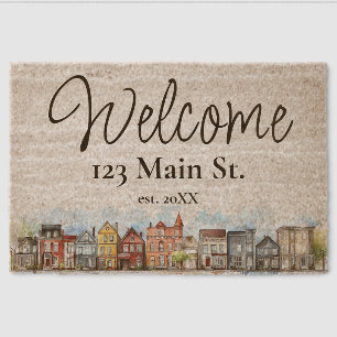 Neighborhood Welcome  Fiber Doormat