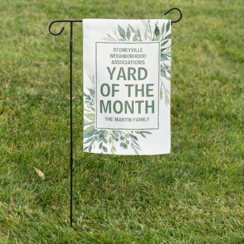 Neighborhood Yard of the Month Winner Custom HOA Garden Flag