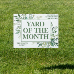 Neighborhood Yard of the Month Winner Custom HOA Sign