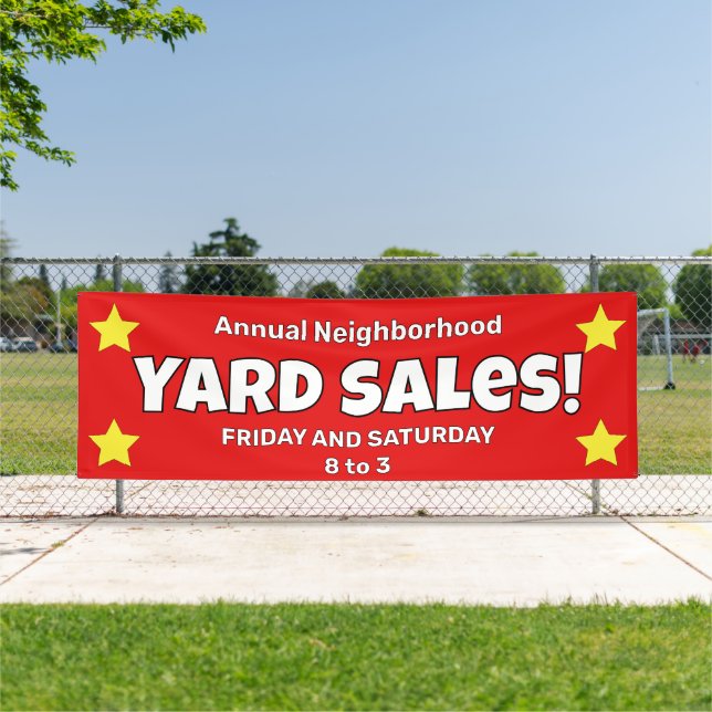 Neighborhood Yard Sales Custom Banner (Insitu)