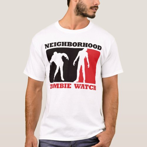 Neighborhood Zombie Watch _ Red T_Shirt