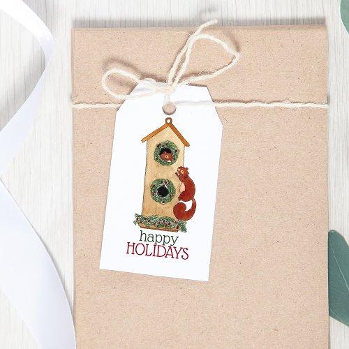 Neighbors Holiday Squirrels Gift Tags