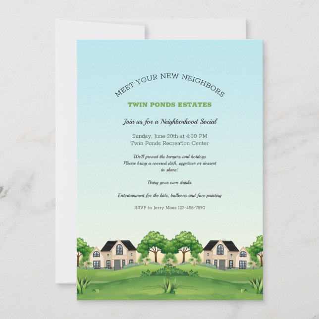 Neighbors Meet and Greet Invitation (Front)