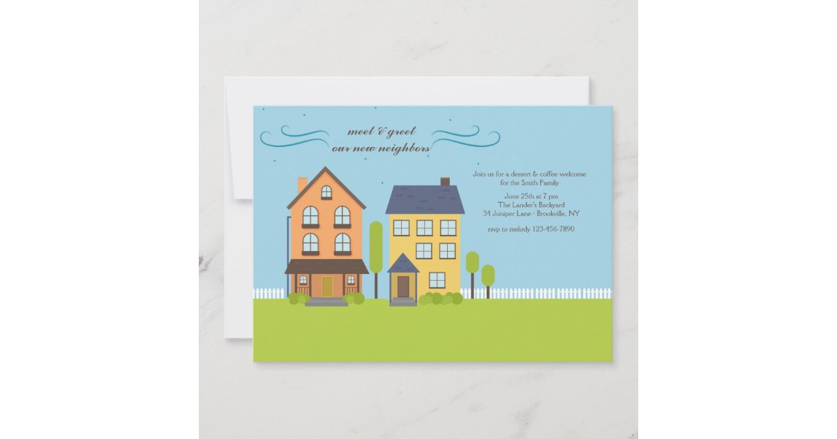 Neighbors Meet And Greet Invitation Zazzle 4557