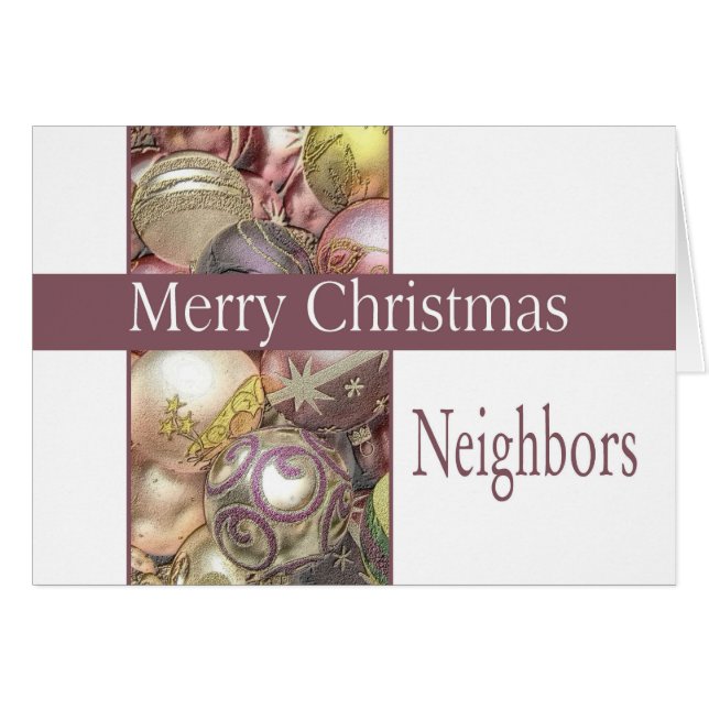 Neighbors Merry Christmas card (Front Horizontal)