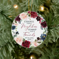 Personalized Ornament, Chance Made Us Neighbor, Hearts Made Us Friends,  Christmas Gift For Neighbor, Neighbor Family