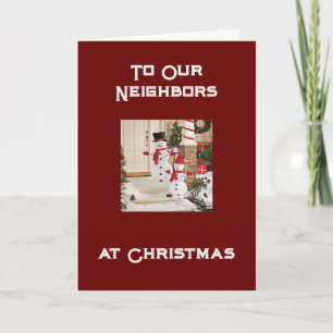 NEIGHBORS WISHED MERRY CHRISTMAS/HAPPY NEW YEAR HO HOLIDAY CARD