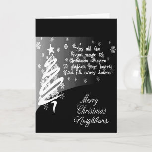 NEIGHBORS WISHED MERRY CHRISTMAS/HAPPY NEW YEAR HO HOLIDAY CARD