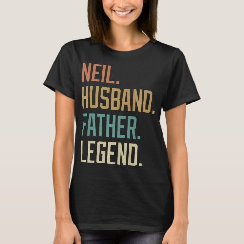 Neil Husband Father Legend Fathers Day Retro  T_Shirt