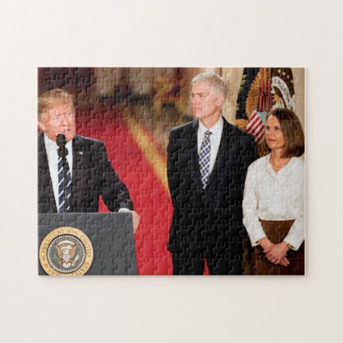 Neil  Marie Gorsuch With President Donald Trump Jigsaw Puzzle