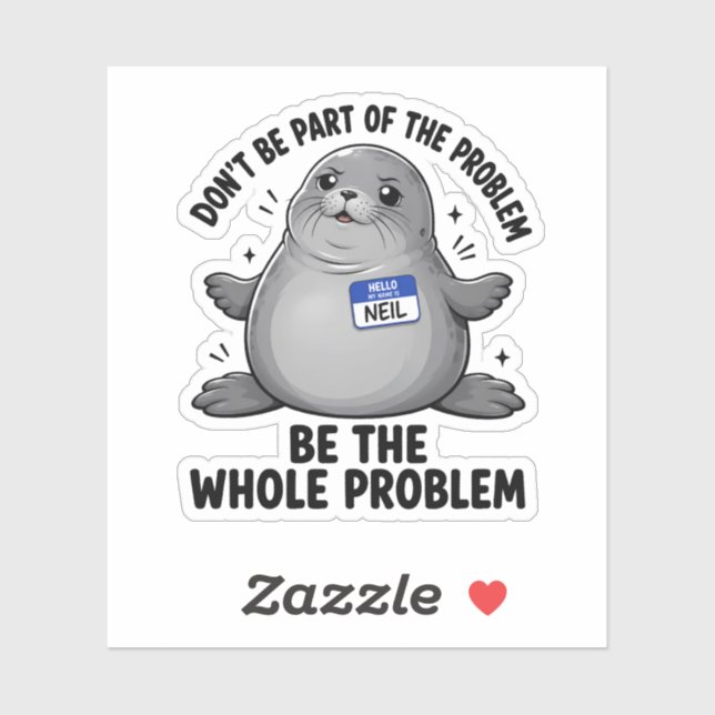 Neil the Seal Sticker (Sheet)