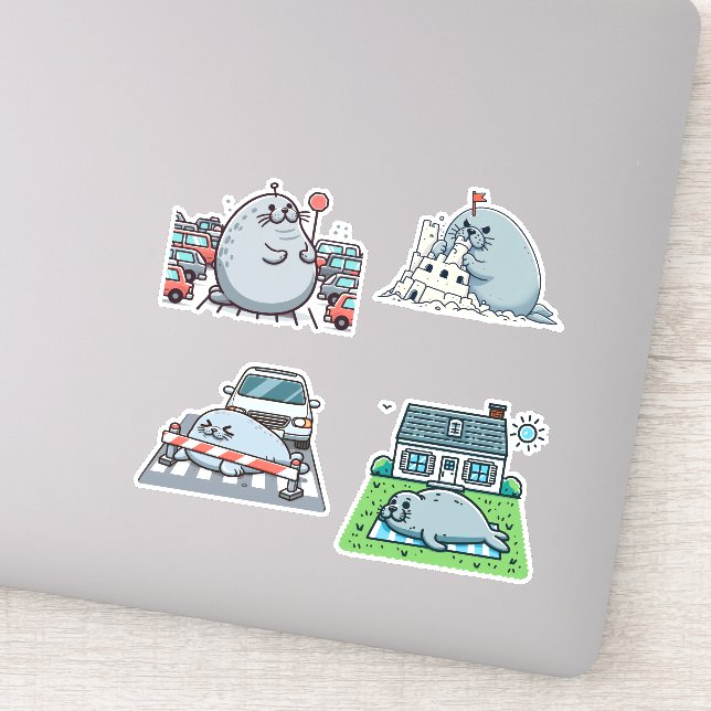Neil the Seal Sticker (Detail)