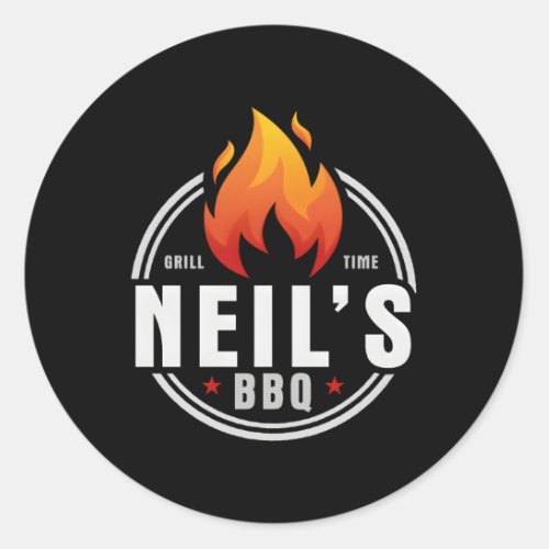 NeilS Bbq Classic Round Sticker