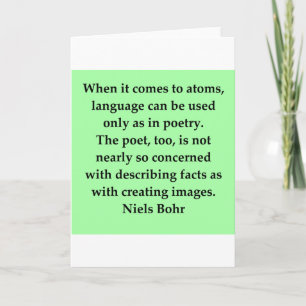 neils bohr quotation card