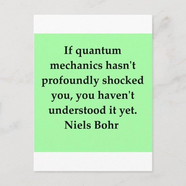 neils bohr quotation postcard (Front)
